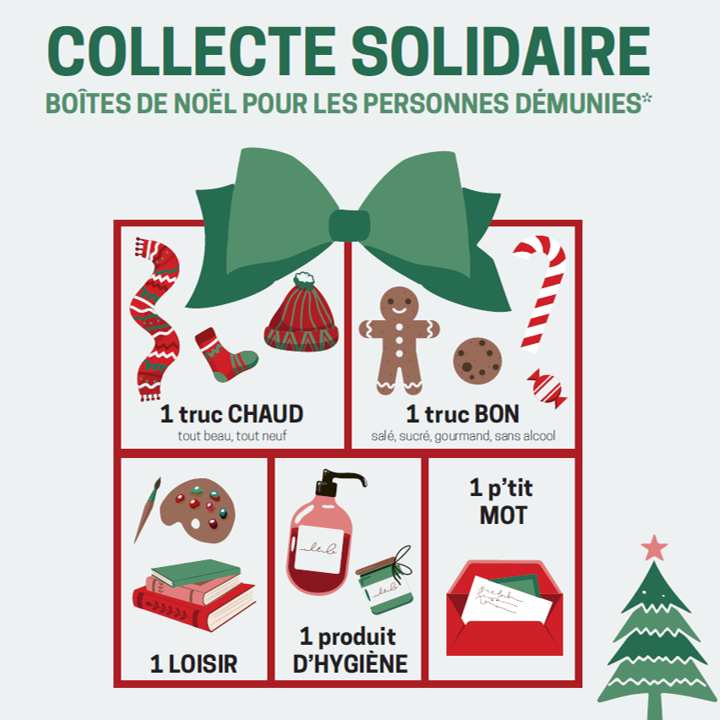 Collecte solidaire - Boîtes de Noël pour les personnes démunies