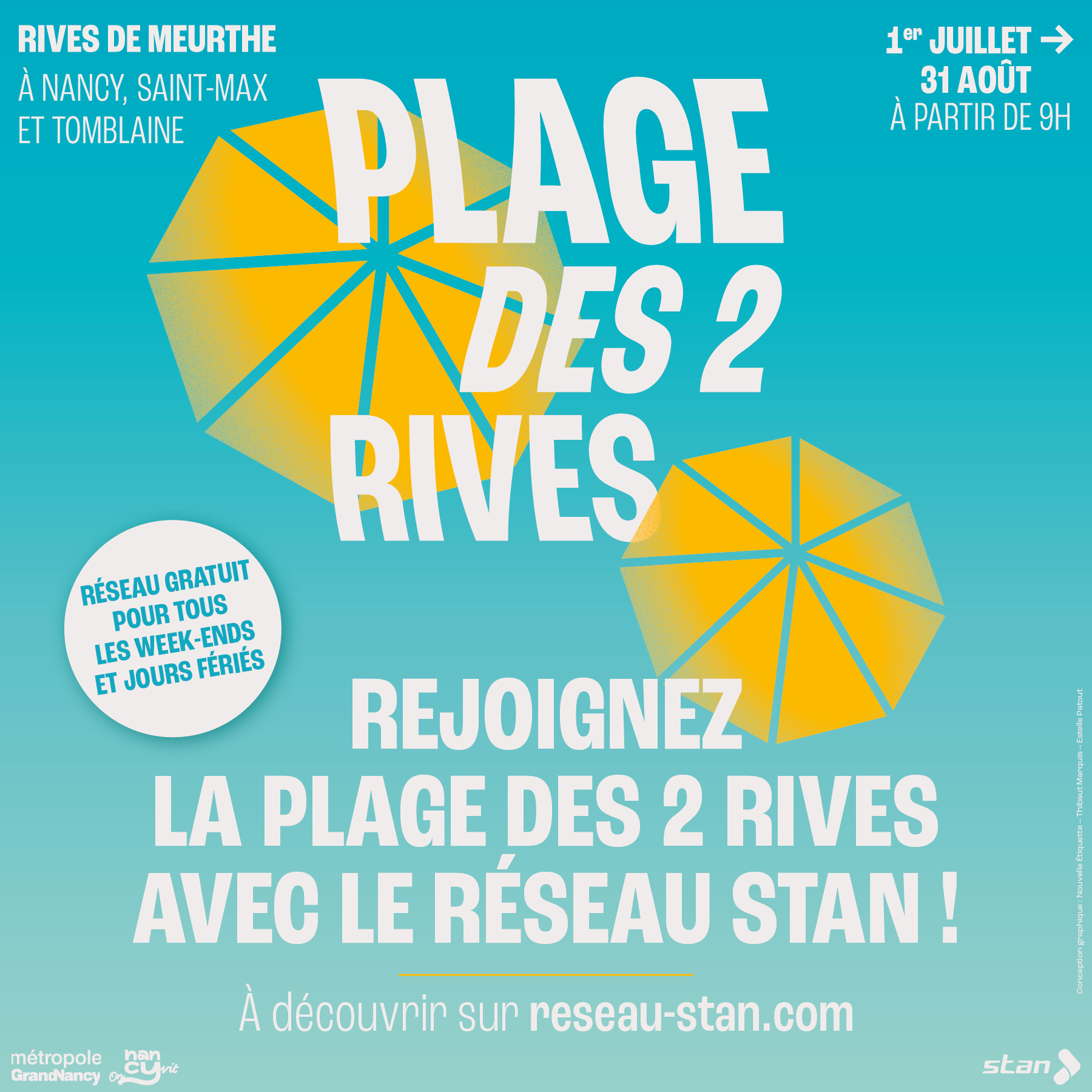 Plage des 2 Rives : rejoignez la plage des 2 Rives avec le réseau Stan