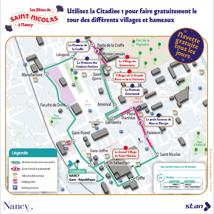 Profitez des villages de Saint-Nicolas avec le réseau Stan