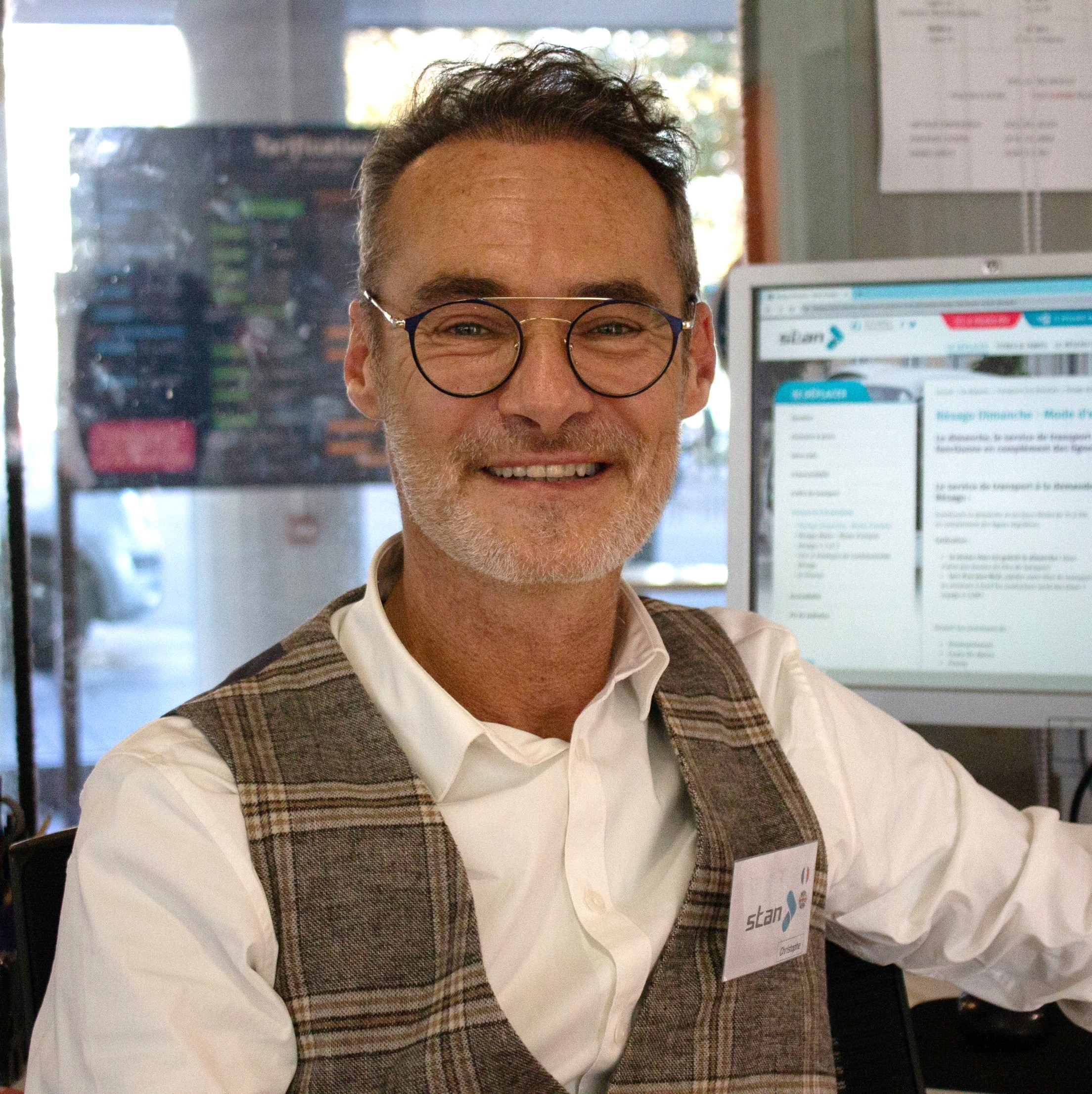 Christophe, agent commercial guichet