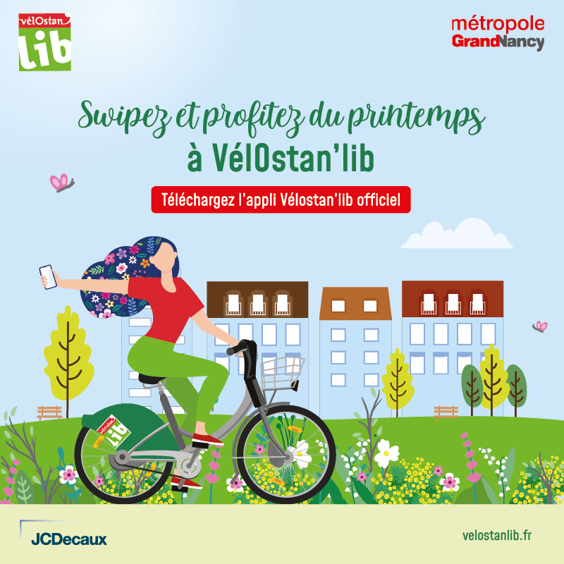 Swipez et profitez du printemps à VélOstan'lib : téléchargez l'appli Vélostan'lib officiel