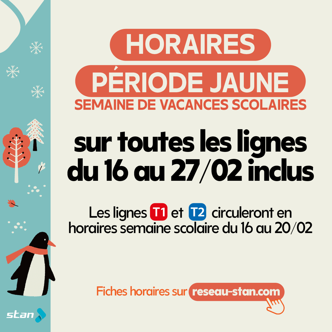 Horaires période jaune