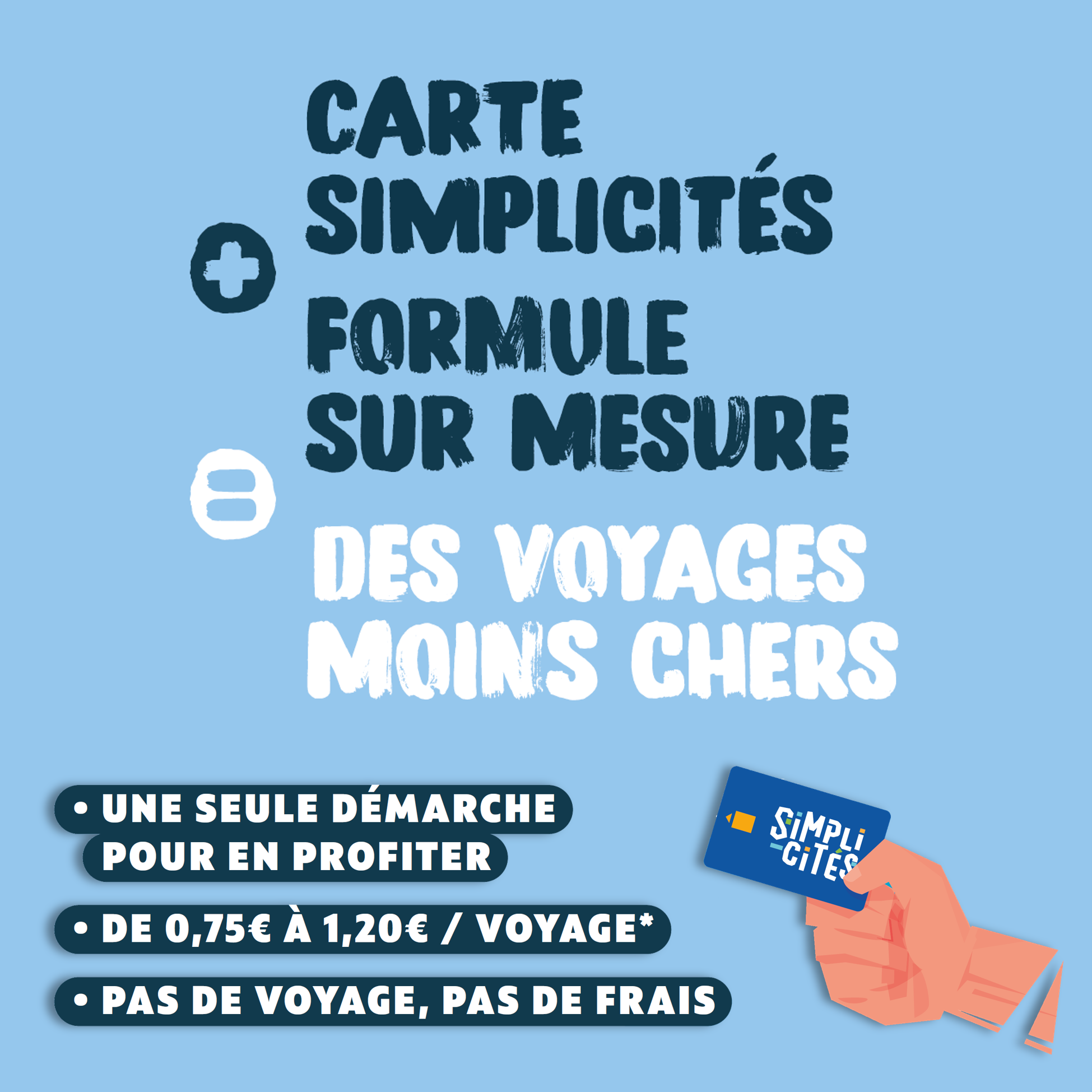 Carte SimpliCités + formule sur mesure = des voyages moins chers
