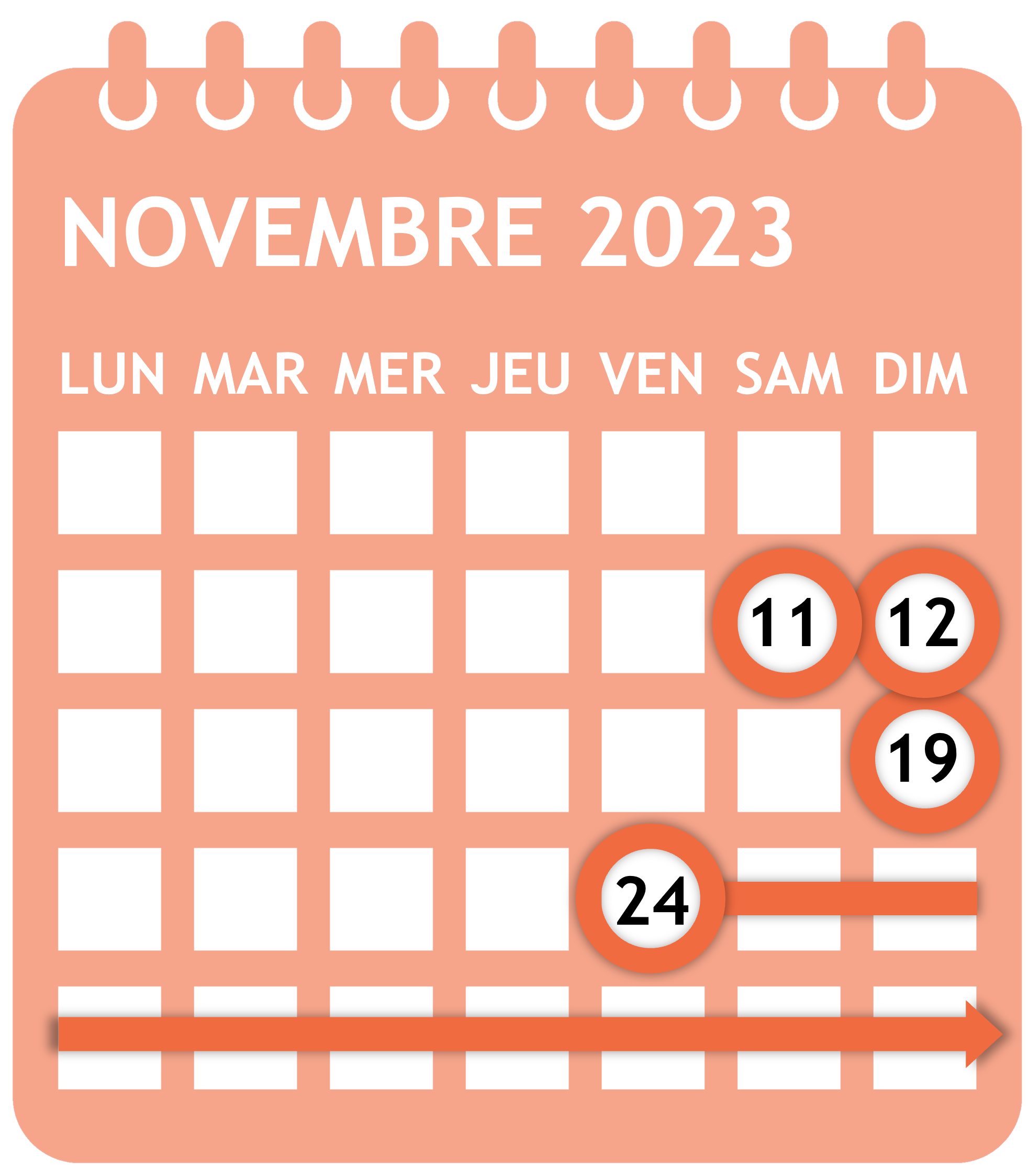 Calendrier novembre