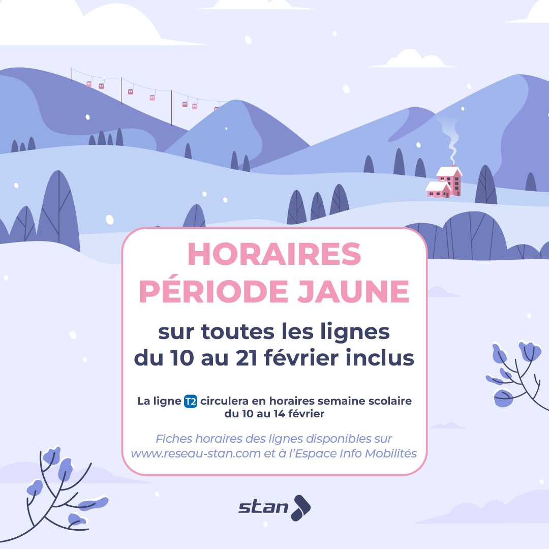 Horaires période jaune (scolaire)